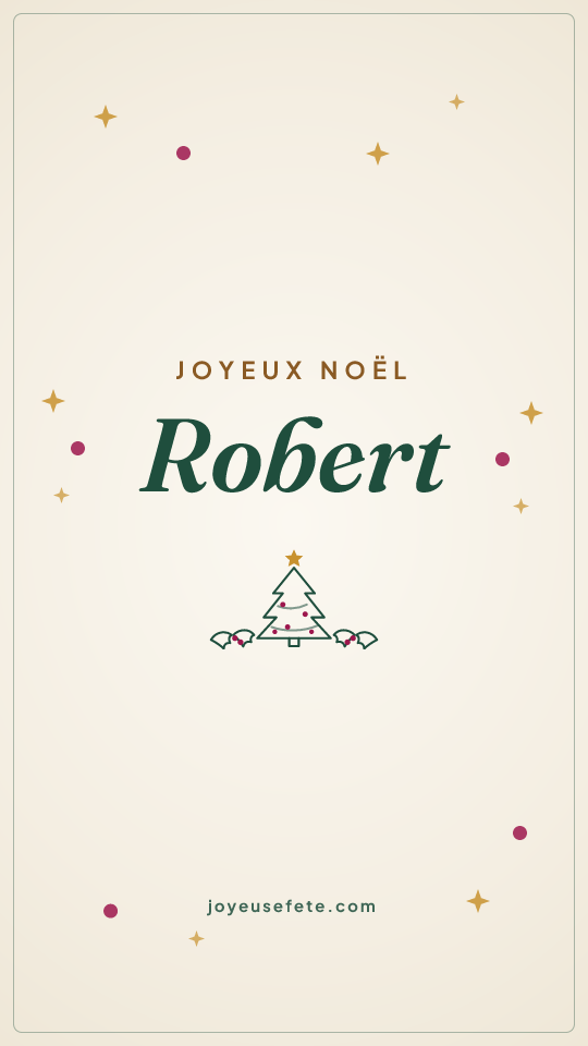 Image « Joyeux Noël Robert » au format story
