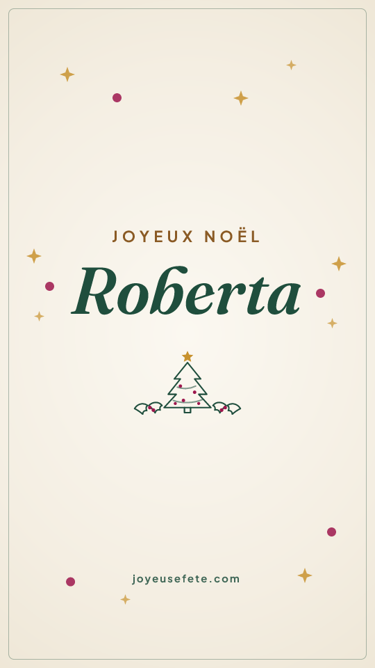 Image « Joyeux Noël Roberta » au format story