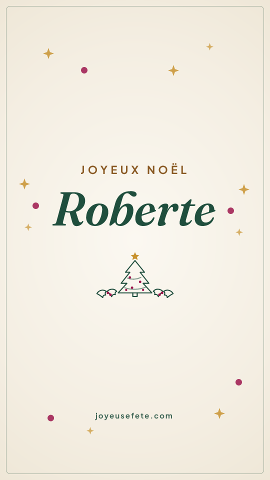 Image « Joyeux Noël Roberte » au format story