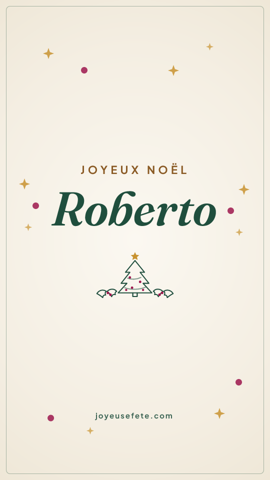 Image « Joyeux Noël Roberto » au format story