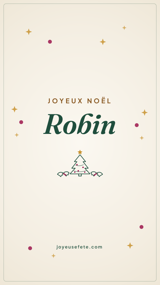 Image « Joyeux Noël Robin » au format story