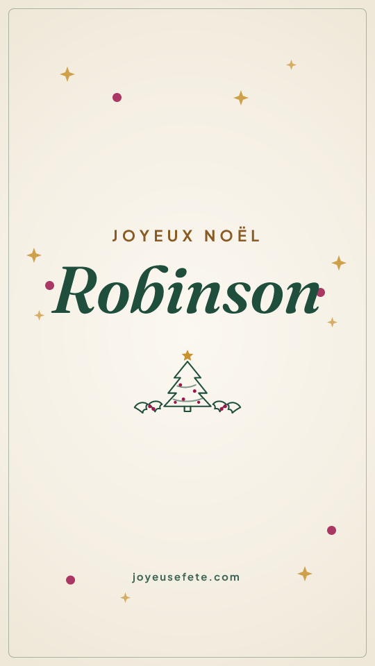 Image « Joyeux Noël Robinson » au format story