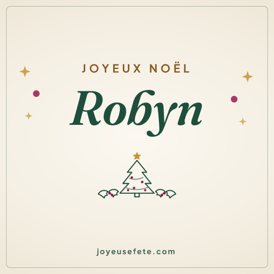 Image carrée « Joyeux Noël Robyn » pour WhatsApp
