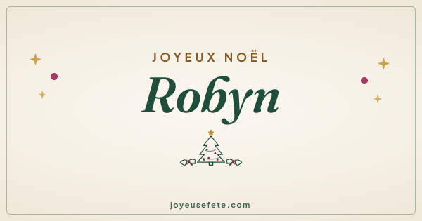 Image « Joyeux Noël Robyn » au format large