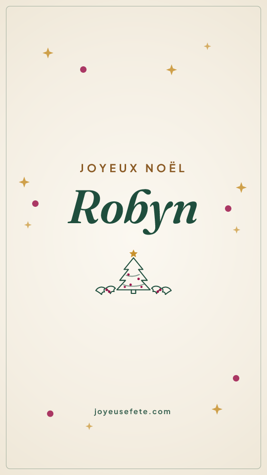 Image « Joyeux Noël Robyn » au format story