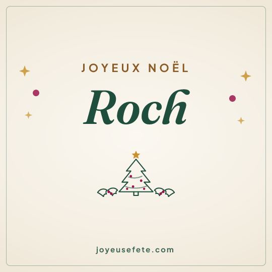 Image carrée « Joyeux Noël Roch » pour WhatsApp