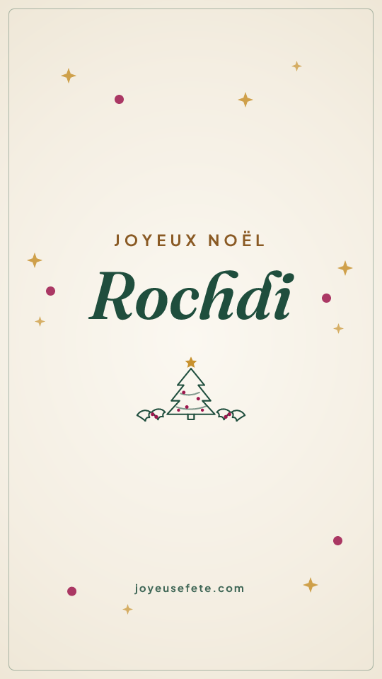 Image « Joyeux Noël Rochdi » au format story