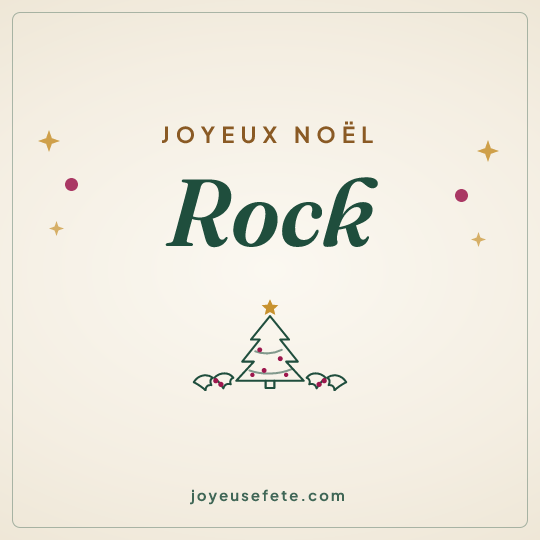 Image carrée « Joyeux Noël Rock » pour WhatsApp
