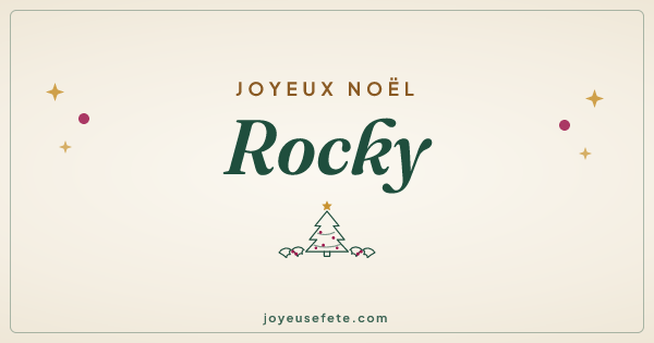Image « Joyeux Noël Rocky » au format large
