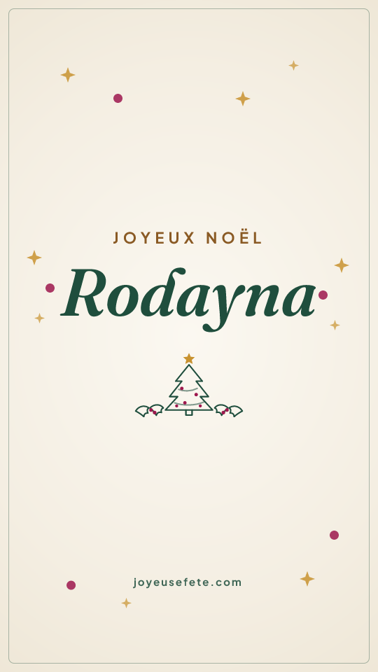 Image « Joyeux Noël Rodayna » au format story