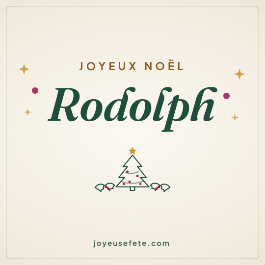 Image carrée « Joyeux Noël Rodolph » pour WhatsApp