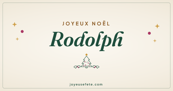 Image « Joyeux Noël Rodolph » au format large