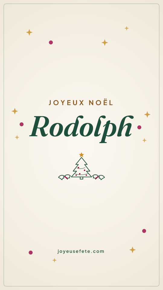 Image « Joyeux Noël Rodolph » au format story