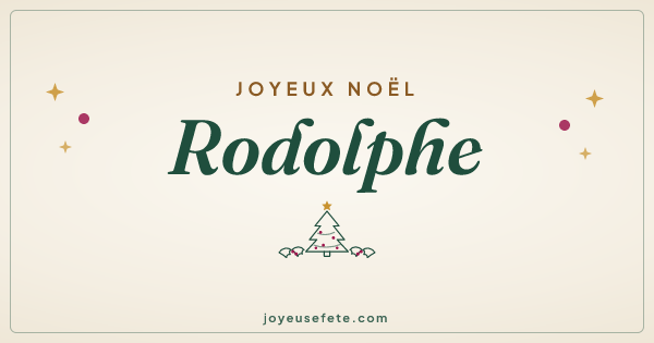 Image « Joyeux Noël Rodolphe » au format large