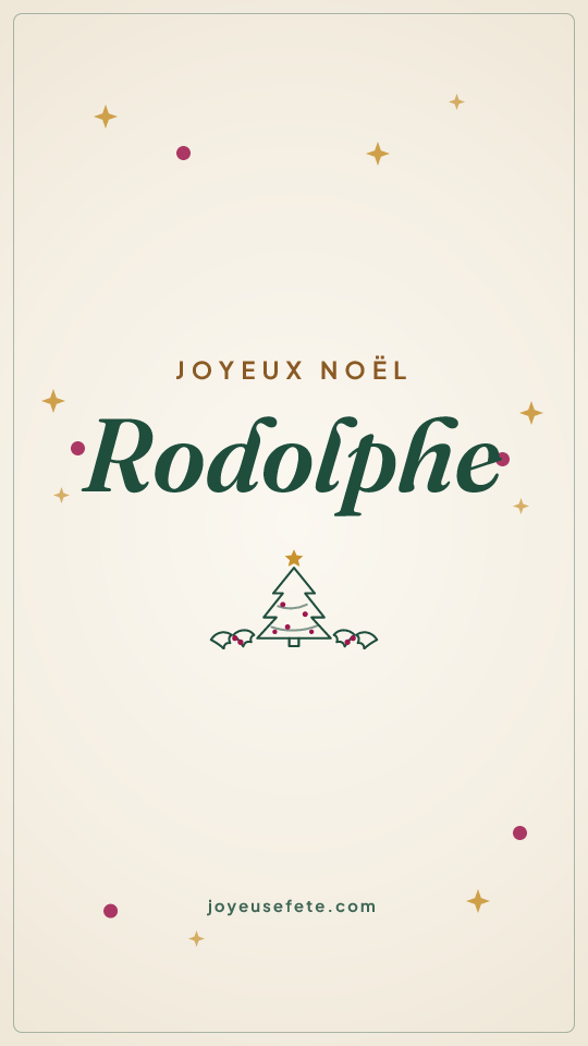 Image « Joyeux Noël Rodolphe » au format story