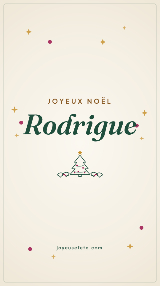 Image « Joyeux Noël Rodrigue » au format story