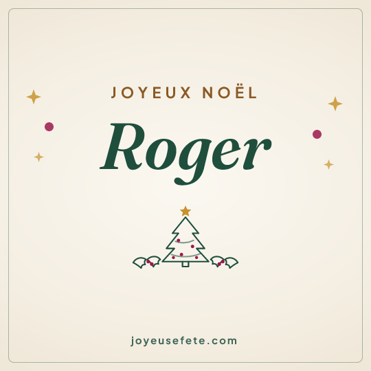 Image carrée « Joyeux Noël Roger » pour WhatsApp