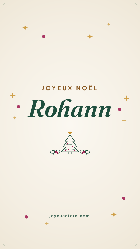Image « Joyeux Noël Rohann » au format story