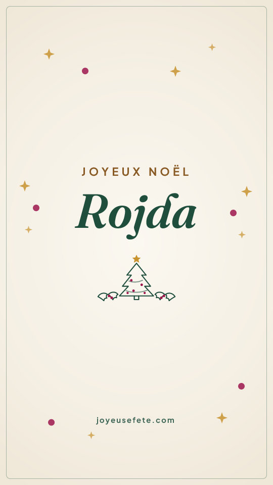 Image « Joyeux Noël Rojda » au format story