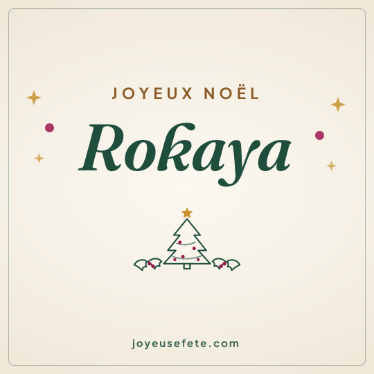 Image carrée « Joyeux Noël Rokaya » pour WhatsApp