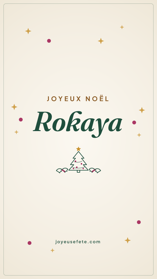 Image « Joyeux Noël Rokaya » au format story
