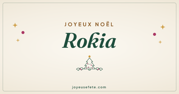Image « Joyeux Noël Rokia » au format large