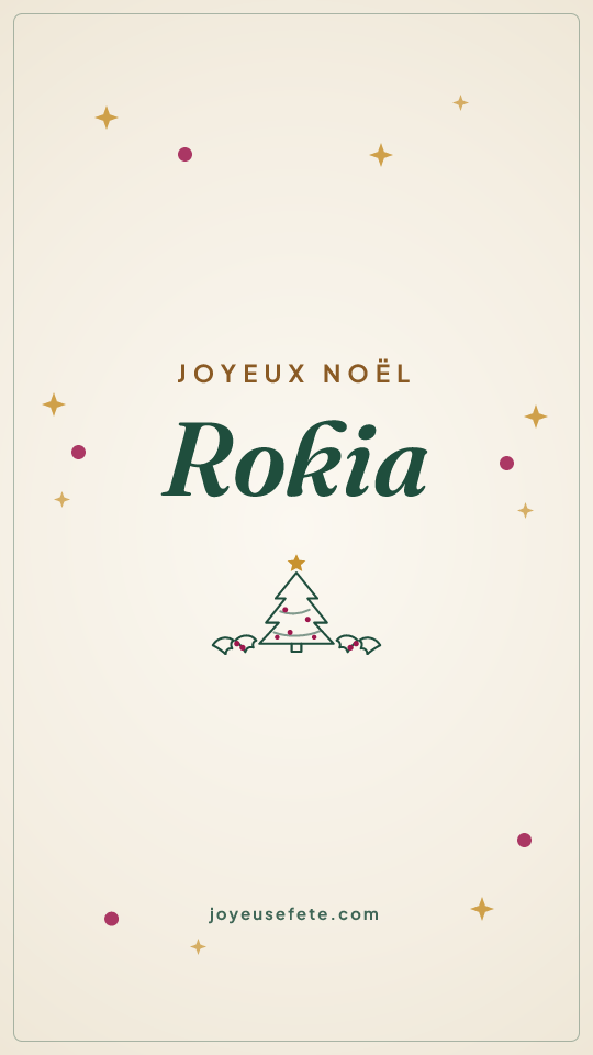 Image « Joyeux Noël Rokia » au format story