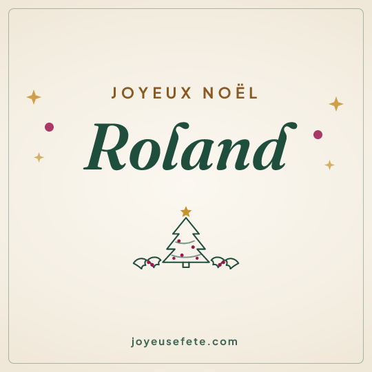 Image carrée « Joyeux Noël Roland » pour WhatsApp