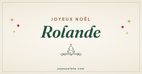 Image « Joyeux Noël Rolande » au format large