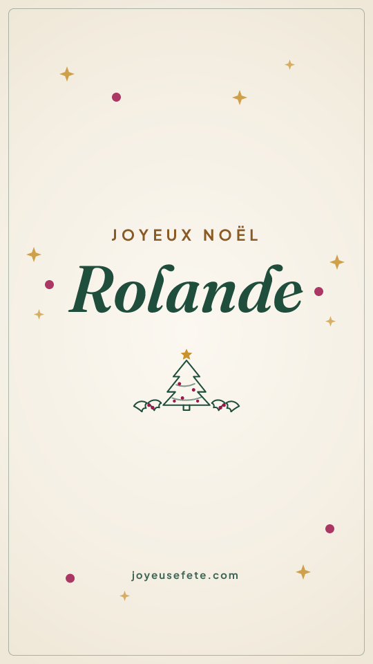 Image « Joyeux Noël Rolande » au format story