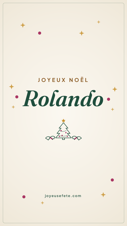 Image « Joyeux Noël Rolando » au format story