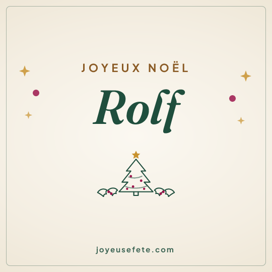 Image carrée « Joyeux Noël Rolf » pour WhatsApp