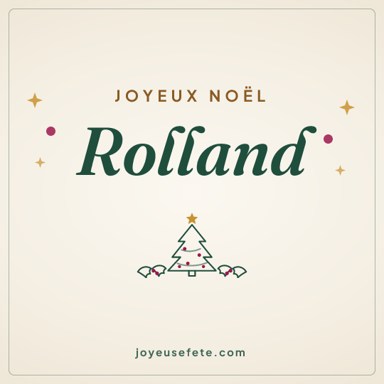 Image carrée « Joyeux Noël Rolland » pour WhatsApp