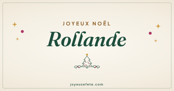 Image « Joyeux Noël Rollande » au format large