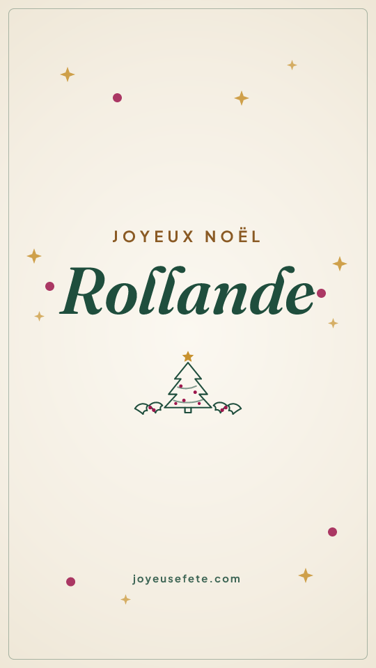 Image « Joyeux Noël Rollande » au format story