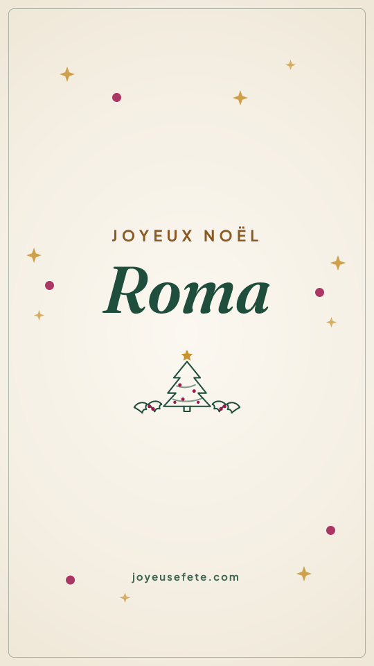 Image « Joyeux Noël Roma » au format story