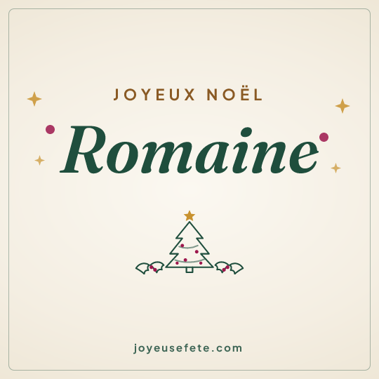 Image carrée « Joyeux Noël Romaine » pour WhatsApp