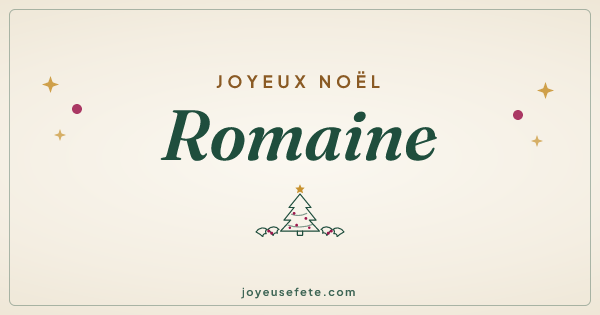 Image « Joyeux Noël Romaine » au format large