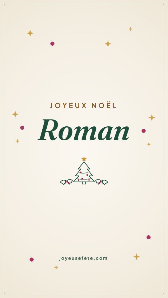 Image « Joyeux Noël Roman » au format story