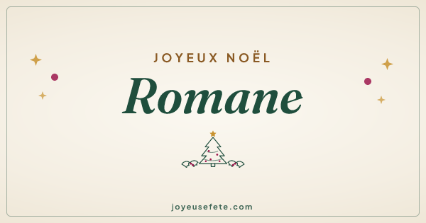 Image « Joyeux Noël Romane » au format large