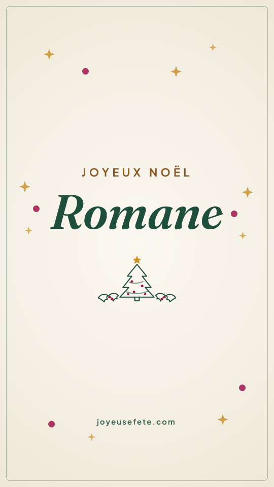 Image « Joyeux Noël Romane » au format story