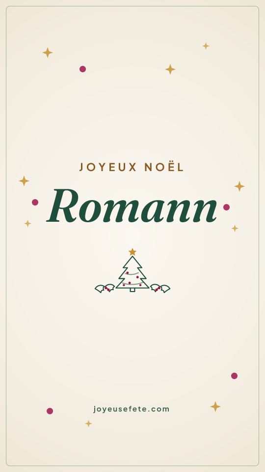 Image « Joyeux Noël Romann » au format story