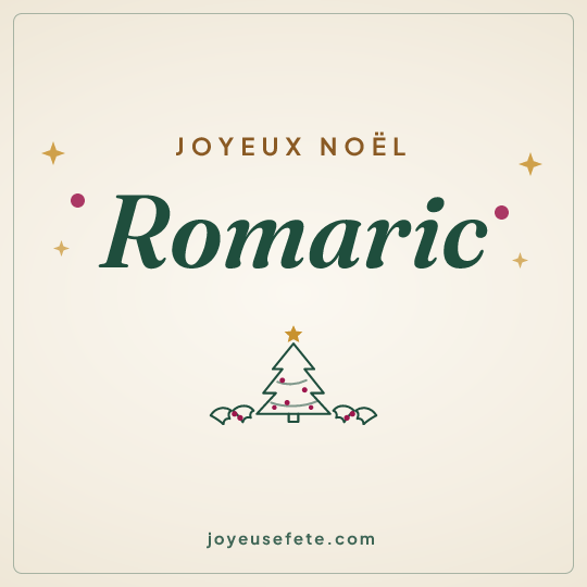Image carrée « Joyeux Noël Romaric » pour WhatsApp