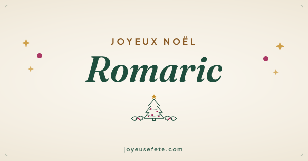Image « Joyeux Noël Romaric » au format large