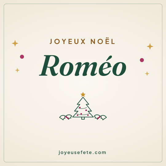 Image carrée « Joyeux Noël Roméo » pour WhatsApp