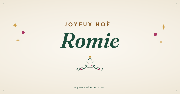 Image « Joyeux Noël Romie » au format large