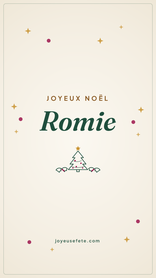 Image « Joyeux Noël Romie » au format story