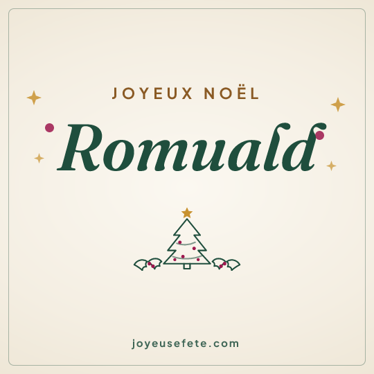 Image carrée « Joyeux Noël Romuald » pour WhatsApp