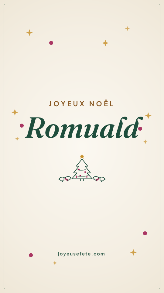 Image « Joyeux Noël Romuald » au format story
