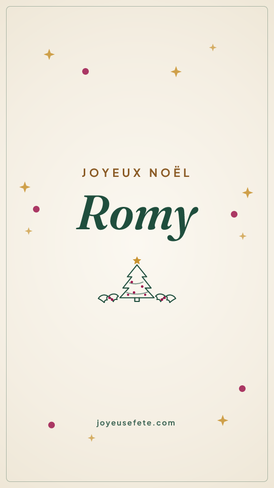 Image « Joyeux Noël Romy » au format story